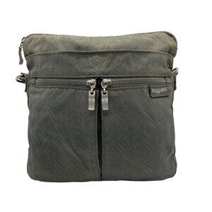 Baggallini Grey Nylon Comrade Crossbody Bag